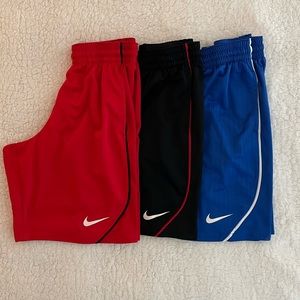 3 Nike basketball shorts (all boy smalls)